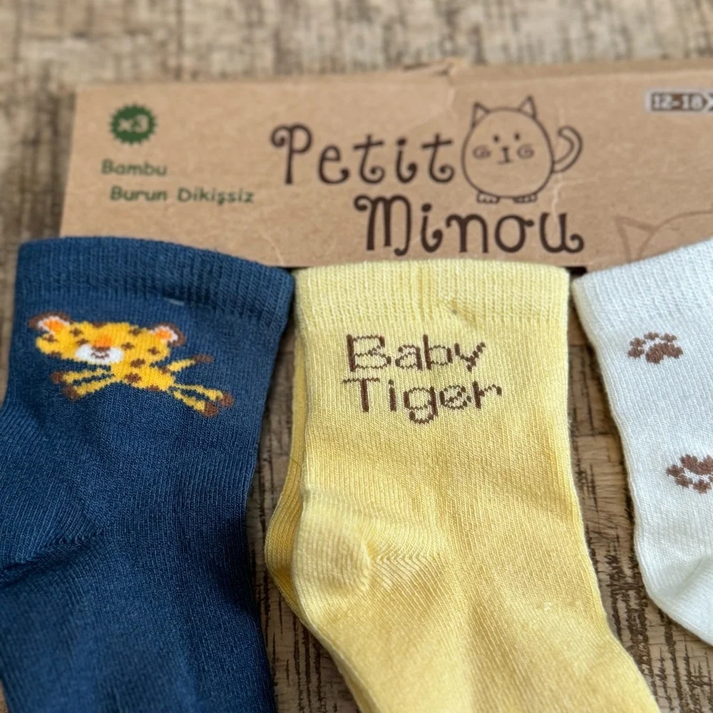Brand New 3 Set Of Bamboo Baby Socks. 12/24 months